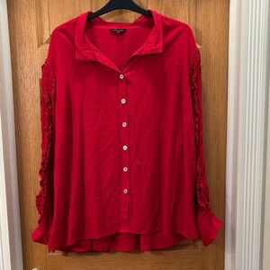 John Mark Vibrant Red Button-Down Shirt